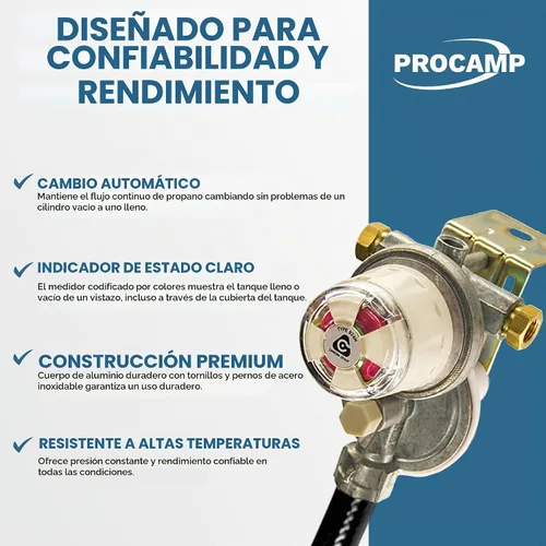 Vista 4 de Cavagna Kosan 924N - Regulador de propano RV para remolque de RV
