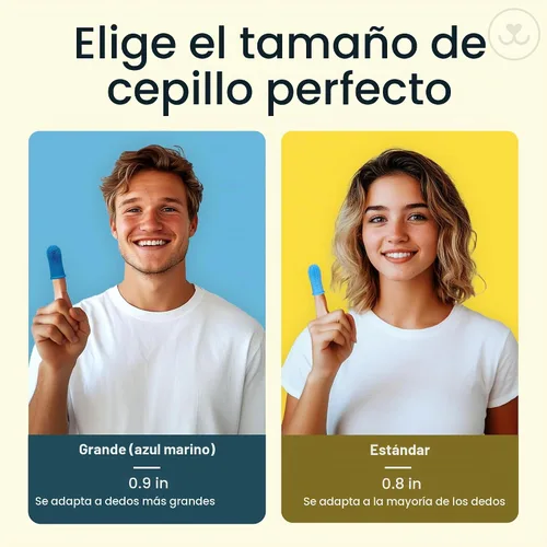 Vista 8 de Jasper Cepillo de dientes para perros, cepillo de dientes de dedos de 360° Azul (paquete de 10)