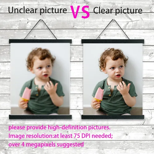 Vista 4 de YK artwood Impresiones de lienzo personalizadas con tus fotos de 8 x 10 pulgadas, imágenes personalizadas a lienzo para amantes, familiares, niños
