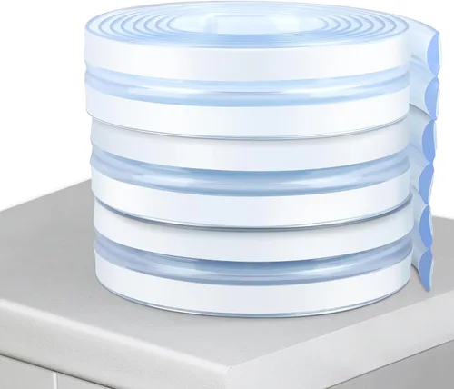 Vista 7 de A prueba de bebés, tira protectora de borde transparente de 0.6 pulgadas, protectores de esquinas suaves de silicona gruesa con adhesivo fuerte