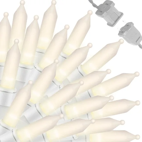 Vista 19 de LAMPHOME Guirnalda de luces LED de estrella roja, blanca y azul, 20 luces LED de hadas con cable transparente, 3 AA impermeables, 8 modos, luces