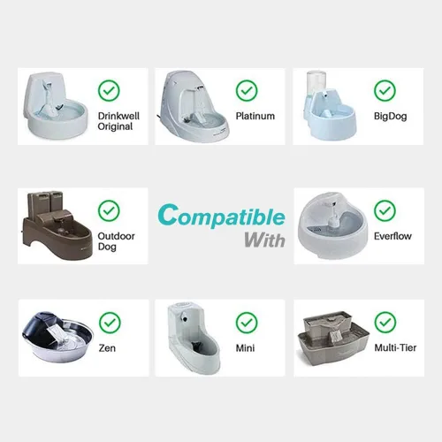 Vista 5 de Filtros para fuente de agua compatibles con Drinkwell Platium Pet Dog Cat Fountain Filtros de carbón de primera calidad, paquete de 12