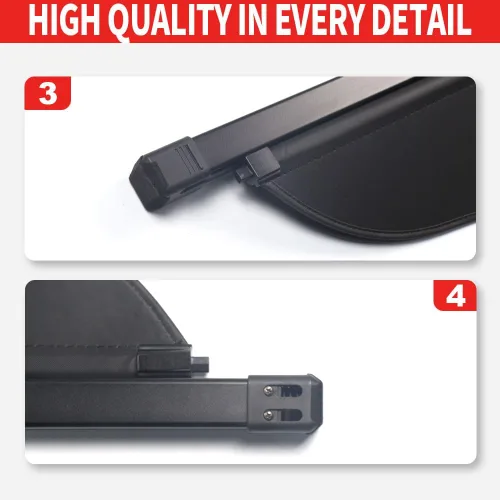 Vista 5 de Cubierta de carga retráctil para Subaru Impreza 2014-2016 y accesorios de cubierta de maletero negra Crosstrek XV 2013-2017