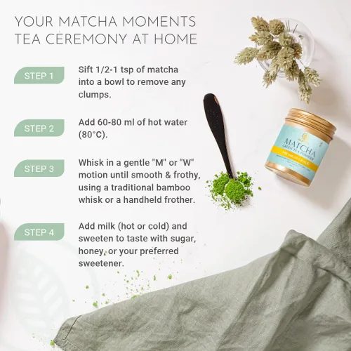 Vista 7 de Matcha Té verde en polvo – Tés orgánicos japoneses para desintoxicación y aumento de energía – Feria y sostenible, cosecha de una sola fuente