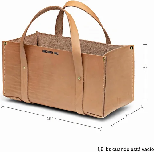 Vista 6 de Kings County Tools Bolsa de cuero de búfalo para herramientas Gran capacidad de almacenamiento Fácil de acceder y transportar Correas