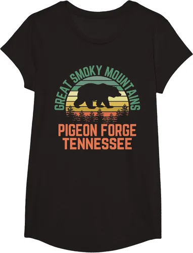 Vista 4 de Camiseta Pigeon Forge Great Smoky Mountains National Park Tennessee, Negro, S