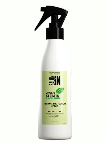 Vista 9 de Salon In by Recamier - Tratamiento sin enjuague de queratina vegana Tratamiento sin enjuague para el cabello con queratina vegana y colágeno