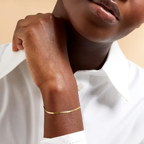 Vista 6 de RS Pure by Ross-Simons Pulsera de espiga de oro amarillo de 14 quilates de 0.059 in. 7 pulgadas, Oro amarillo de 14 quilates, No es una piedra