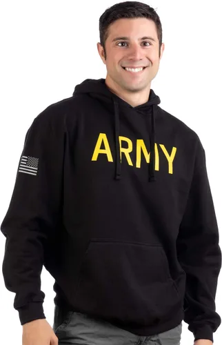 Vista 2 de Ann Arbor T-shirt Co. Sudadera con capucha para el ejército de los Estados Unidos, First Responder de la Fuerza Aérea del Ejército
