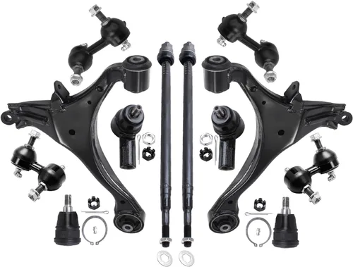 Vista 40 de Detroit Axle - Kit de extremo de 12 piezas para Ford Explorer Mercury Mountaineer 1998-2001 1999 2000, 2 brazos de control delanteros superiores