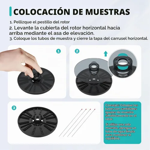 Vista 3 de LAB FISH MC-10PRO Microcentrífuga, 10000RPM 6708xg Temporizador