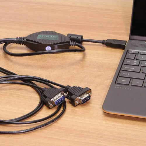 Vista 6 de Gearmo Cable adaptador serie RS-232 de 2 puertos a USB, chipset FTDI, longitud de 5 pies, protección ESD, compatible con Windows/macOS/Linux