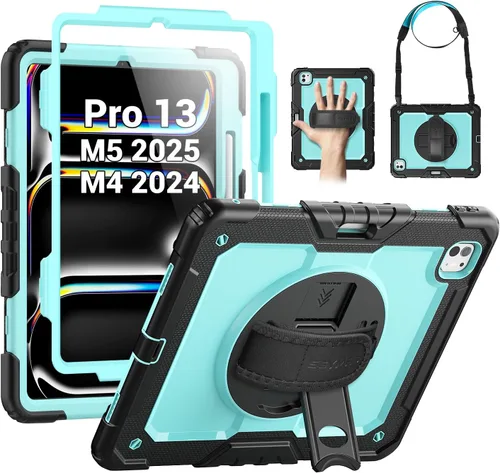 Vista 12 de SEYMAC Funda para iPad de 9ª/8ª/7ª Generación Estuche 10.2" 2021-2019, Funda Protectora de Cuerpo Completo Resistente a Prueba de Golpes de Servicio