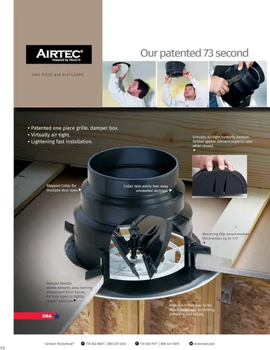 Vista 4 de Rectorseal 81913 Airtec difusores de aire