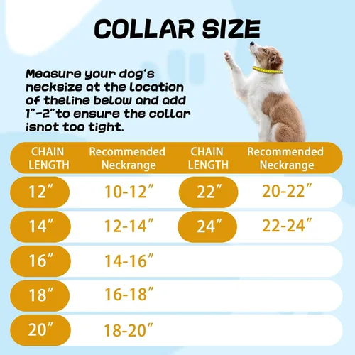 Vista 7 de BAOBOTE Collar de cadena de metal chapado en plata de 18 quilates de 0.748 in de grosor para perros (18 pulgadas plateado) Dog Chain Collar for