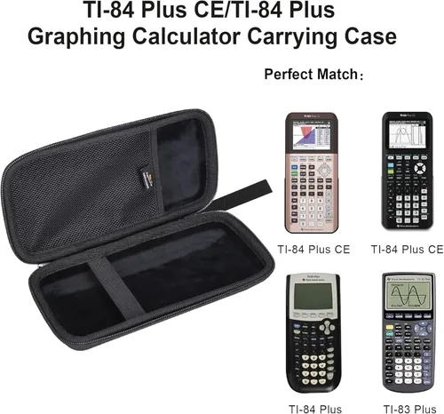 Vista 2 de Aproca Funda de calculadora compatible con calculadora gráfica de color Texas Instruments TI-84 Plus CE / TI-84 Plus / TI-83 Plus / TI-89 Titanium