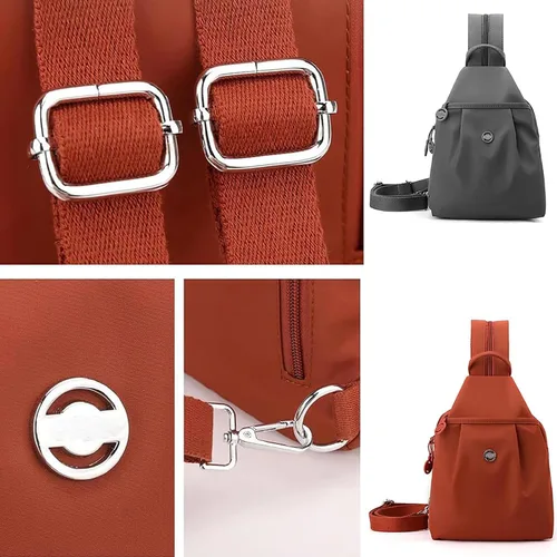 Vista 7 de Bolsa de viaje impermeable de 2 vías, nueva bolsa de mano 3 en 1 con Oxford impermeable, bolsa cruzada antirrobo de viaje para mujer