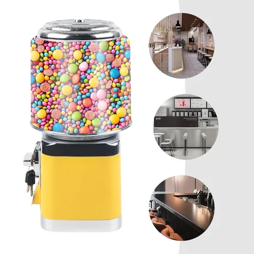 Vista 2 de Máquina expendedora de chicles y caramelos, máquina dispensadora de dulces comercial, máquina automática de chicles y caramelos de goma de mascar