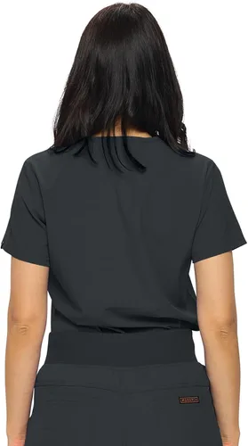 Vista 3 de Camiseta médica para mujer con un bolsillo para mujer
