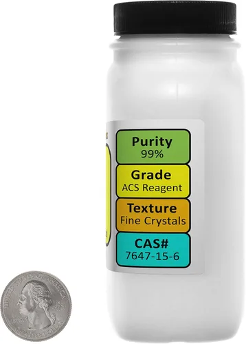 Vista 2 de Bromuro de sodio [NaBr] Cristales de grado ACS 99% 3 Lb en tres botellas