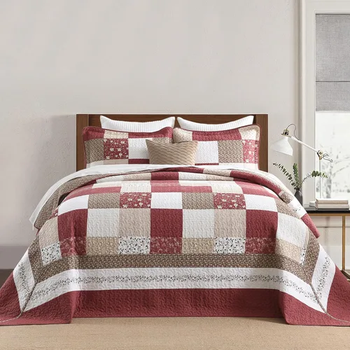 Vista 10 de Colcha tamaño Queen extragrande de 102 x 120 pulgadas, colcha floral extragrande