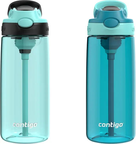 Vista 44 de Contigo Aubrey - Botella de agua para niños, paquete de 2, 20 onzas, azalea/jade y frambuesa azul. Azalea, tapa a prueba de derrames, apta