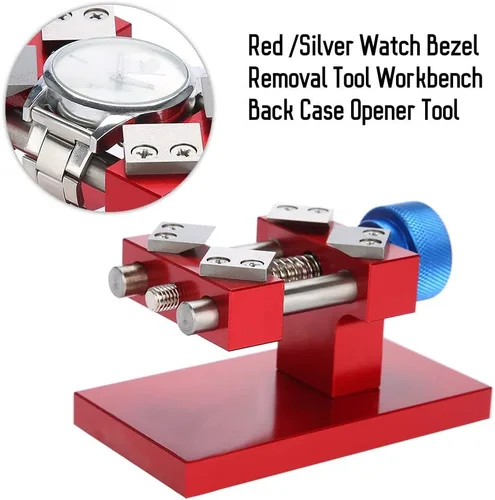 Vista 8 de Herramienta de eliminación de bisel de reloj rojoplateado, abridor de bisel de reloj, herramienta profesional de reparación de bisel de reloj rojo