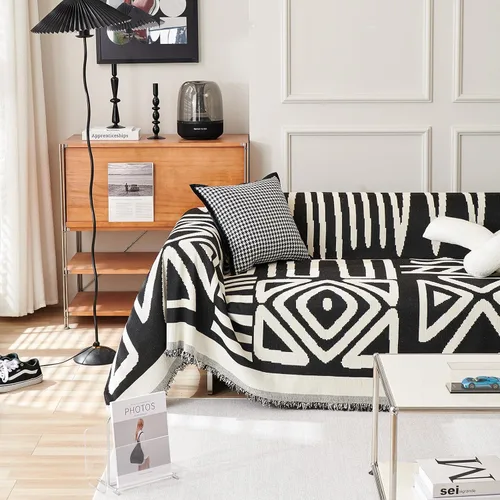 Vista 17 de HANDONTIME Fundas de Sofá Sillón Funda de Sofá Boho para Perros Caqui Funda de Sofá con Borlas Silla Reclinable Funda de Futón Lavable 1 Cojín Sofá
