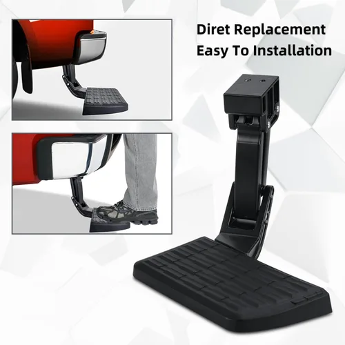 Vista 4 de PTS30-34000 - Escalón plegable para camión compatible con Toyota Tundra (2022-2024), escalón de parachoques trasero retráctil, fácil de instalar
