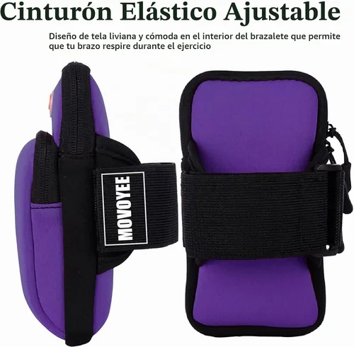 Vista 4 de Brazalete de correr para teléfono celular para iPhone 11 12 13 14 15 16e 16 17 Pro Max Xs X Xr 8 Plus SE Mini, Galaxy S26 S25 S24 S23 S22 Note 20