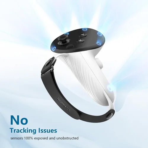 Vista 6 de OURVR Facial Interface and Controller Straps Compatible with MetaOculus Quest 3 Accessories