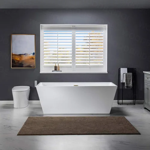 Vista 11 de WOODBRIDGE BTA1512-BG-Drain &O + PILLOW BAÑERA, con secador dorado cepillado