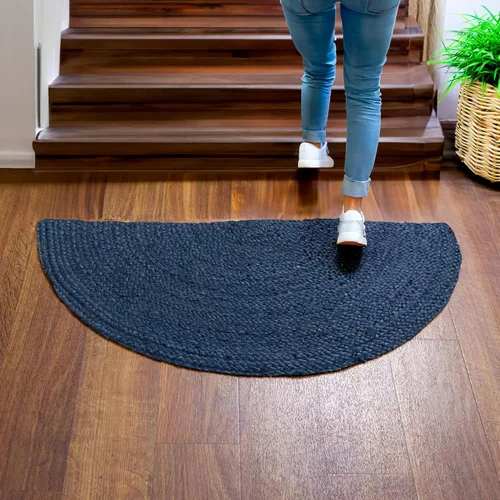 Vista 23 de Super Area Rugs Alfombra de yute – Alfombra reversible de fibra natural – Revestimiento ecológico para suelo de cocina – Puerta tejida a mano