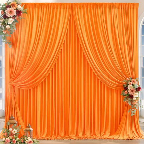 Vista 56 de Cortinas de fondo azul bebé de 8 x 10 pies para bodas, cortinas de fondo de poliéster sin arrugas, para baby shower, fiestas de cumpleaños