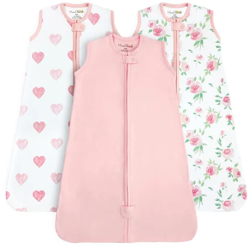 Vista 23 de Mama Cheetah Saco de dormir para bebé de 0.5 TOG, Manta portátil de algodón orgánico para bebé con cremallera bidireccional, Saco de dormir