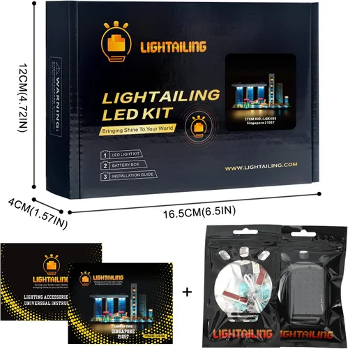 Vista 6 de LIGHTAILING Luz LED para Lego 21057 Arquitectura Singapur Bloques de Construcción Modelo - No Incluido El Conjunto De