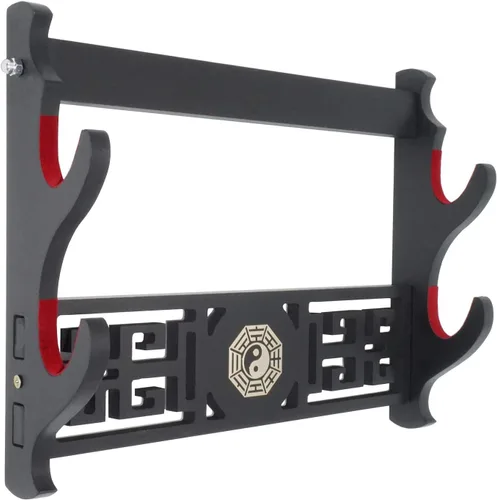 Vista 9 de Soporte acolchado para montaje en pared, soporte para espada samurái, estante de exhibición chino Tai Chi Bagua