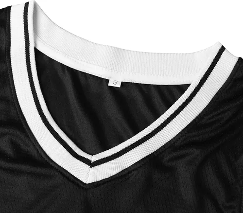 Vista 4 de MESOSPERO Camiseta de baloncesto en blanco de los años 90 ropa de hip hop para fiestas camisetas deportivas de malla lisa para hombre S-3XL