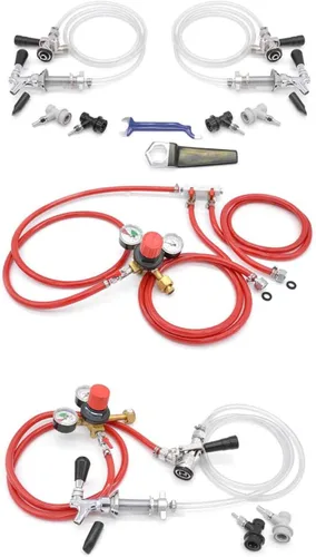 Vista 3 de K&B Keezer/Kegerator - Kits de conversión de sistema de cerveza de barril para refrigerador (variaciones de tamaño) (1 grifo)