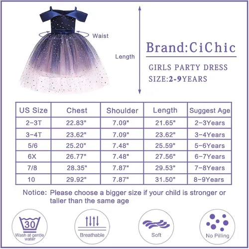 Vista 4 de Cichic - Vestido navideño de fiesta sin mangas para niñas