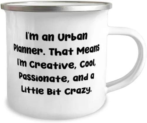 Vista 2 de I'm an Urban Planner. That Means I'm Creative, Cool,. 12oz Camper Mug, Urban planner Present From Boss, Cute For Coworkers, Gift ideas for urban