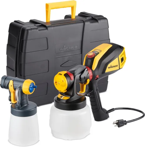 Vista 2 de Wagner Spraytech 02419307 FLEXiO 595 Pulverizador de pintura HVLP de mano, boquilla de acabado iSpray y detalle, ajuste completo, diseño ligero