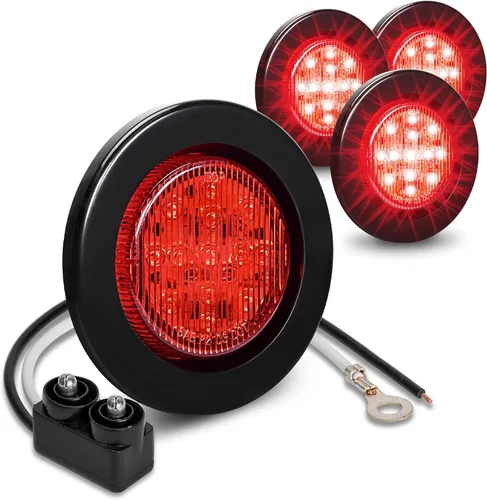 Vista 13 de ONLINE LED STORE - Luces de delimitación lateral de 13 LED, redondas, de 6.35 cm (padre)., Paquete de 1, Ambar