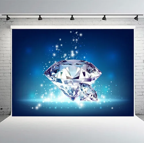 Vista 11 de Telón de fondo de diamantes brillantes para decoración de boda, gemas de diamantes de cristal grandes (sin brillantina), telón de fondo de fotos