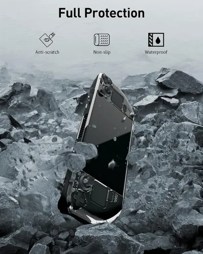 Vista 5 de ZAONOOL - Funda protectora para plataforma de vapor con protector de pantalla HD funda rígida transparente de policarbonato para consola