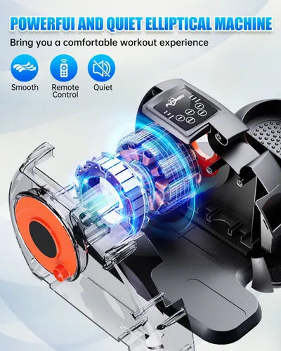Vista 2 de Under Desk Elliptical Machine, Electric Leg Exerciser for Seniors 100% No Assembly, Portable Quiet Elliptical Exercise Machine, Seated Pedal