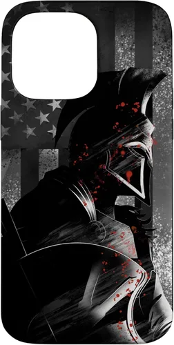 Vista 21 de Funda patriótica para iPhone 16 con bandera de Estados Unidos Spartan Warrior griego antiguo