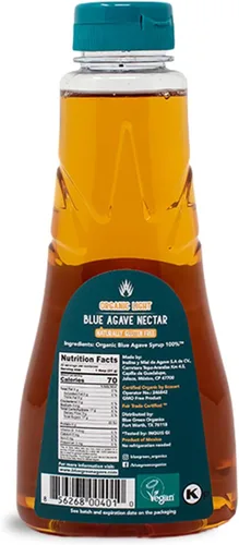 Vista 9 de Blue Green Agave néctar orgánico, azul claro, 16 onzas