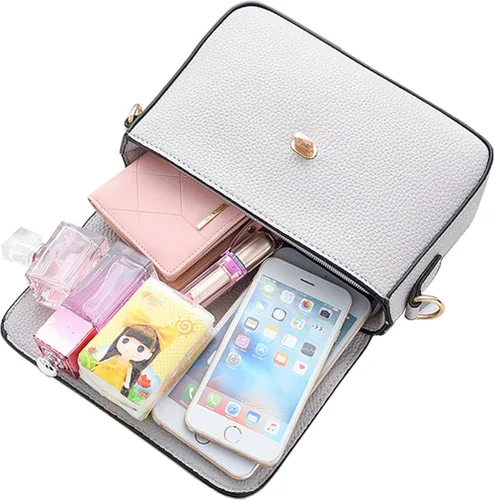 Vista 7 de Covelin Bolso bandolera pequeño de cuero para mujer