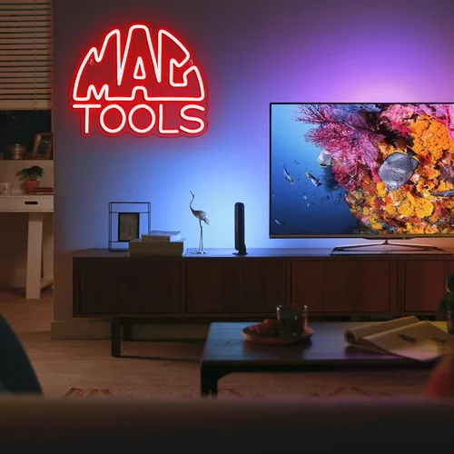 Vista 6 de MAC and Tools - Letrero de neón, luces LED de neón regulables, luz LED alimentada por USB para decoración de garaje, arte de pared de taller